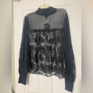 Forever 21 Black Lace long sleeve
